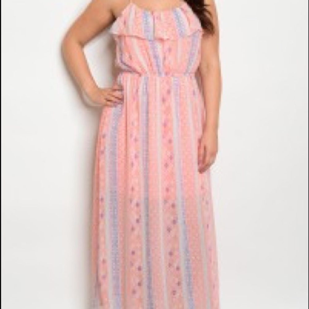 COPY - Peach Ruffle Maxi